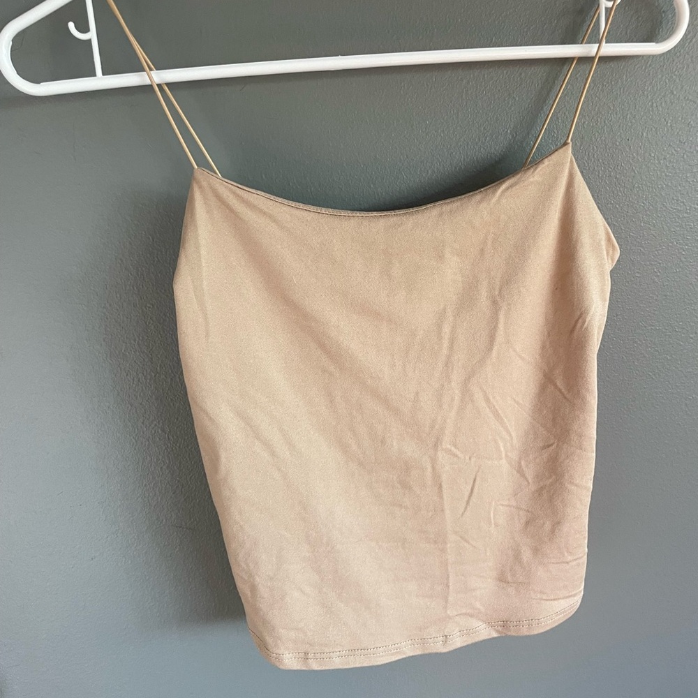 Cream crop top gaze size small